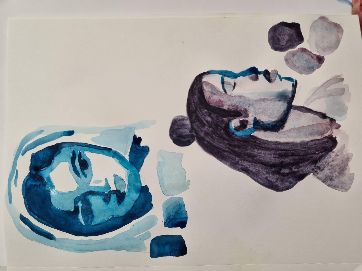 First ever watercolour Portrait - image 1 - student project