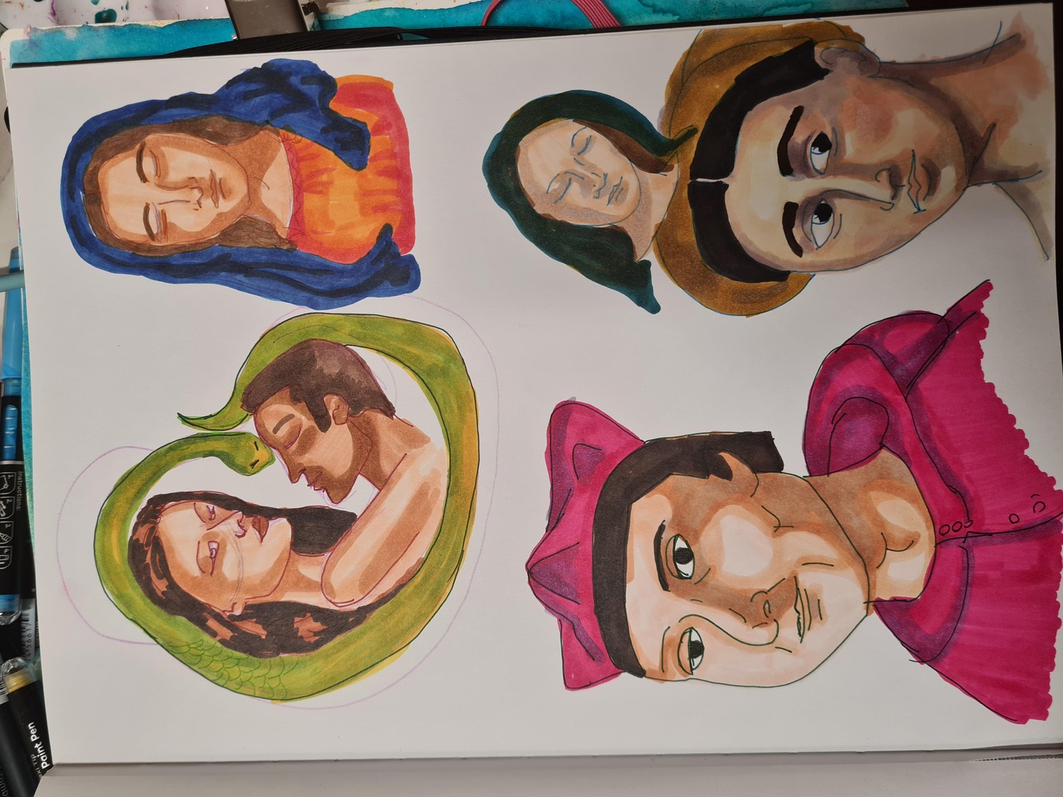 Evolving in Mixed Media coloring Sketchbook - image 4 - student project