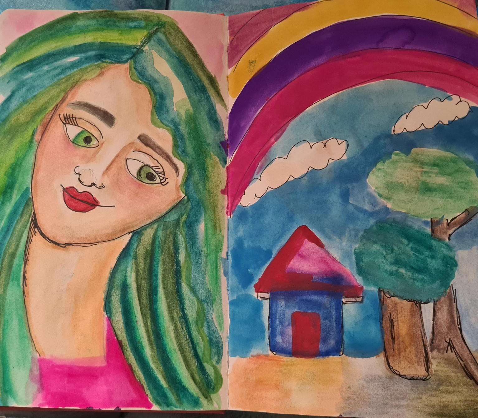 Evolving in Mixed Media coloring Sketchbook - image 1 - student project