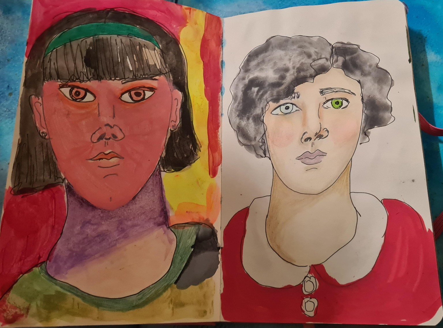 Evolving in Mixed Media coloring Sketchbook - image 2 - student project
