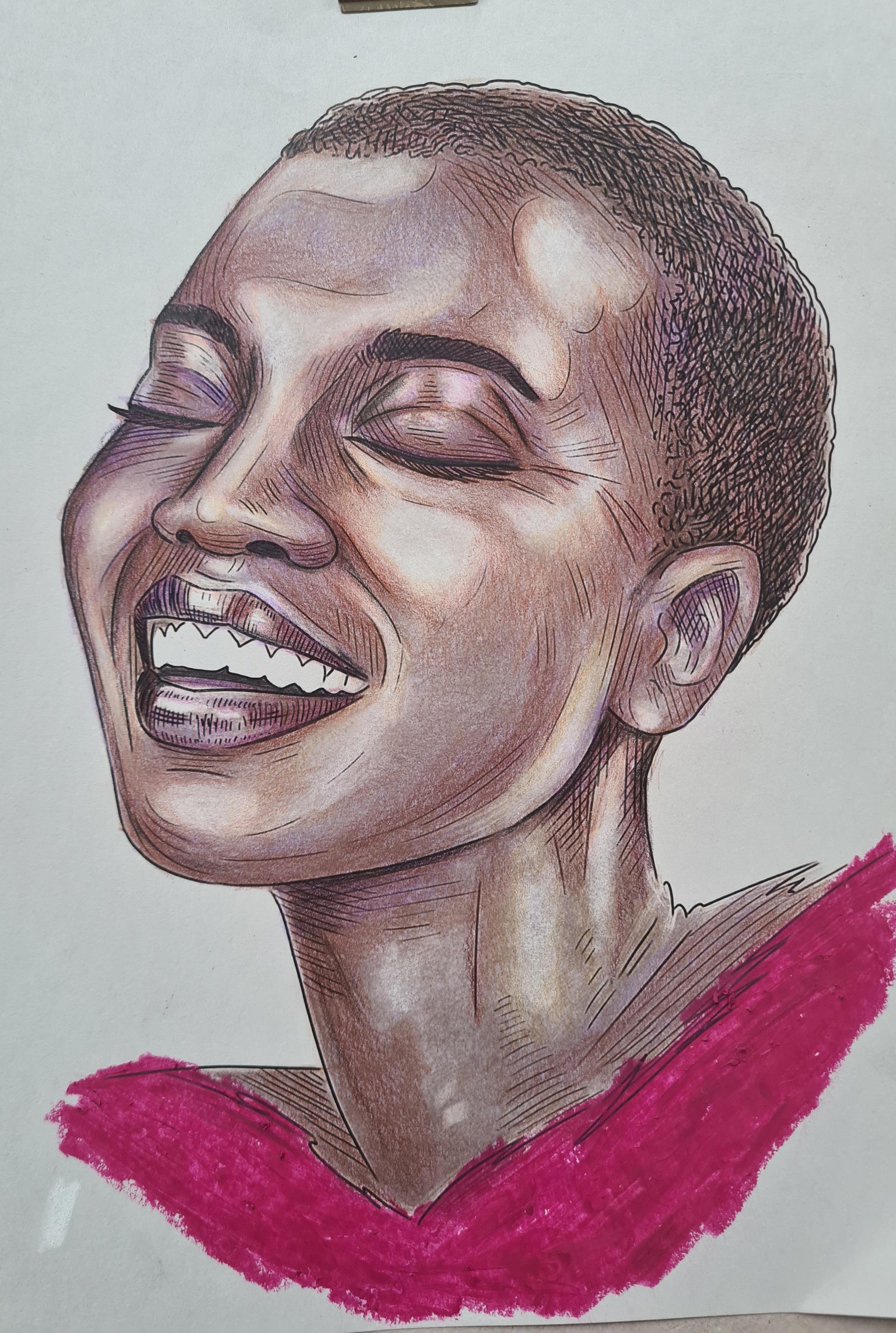 White charcoal priming on toned paper - image 3 - student project