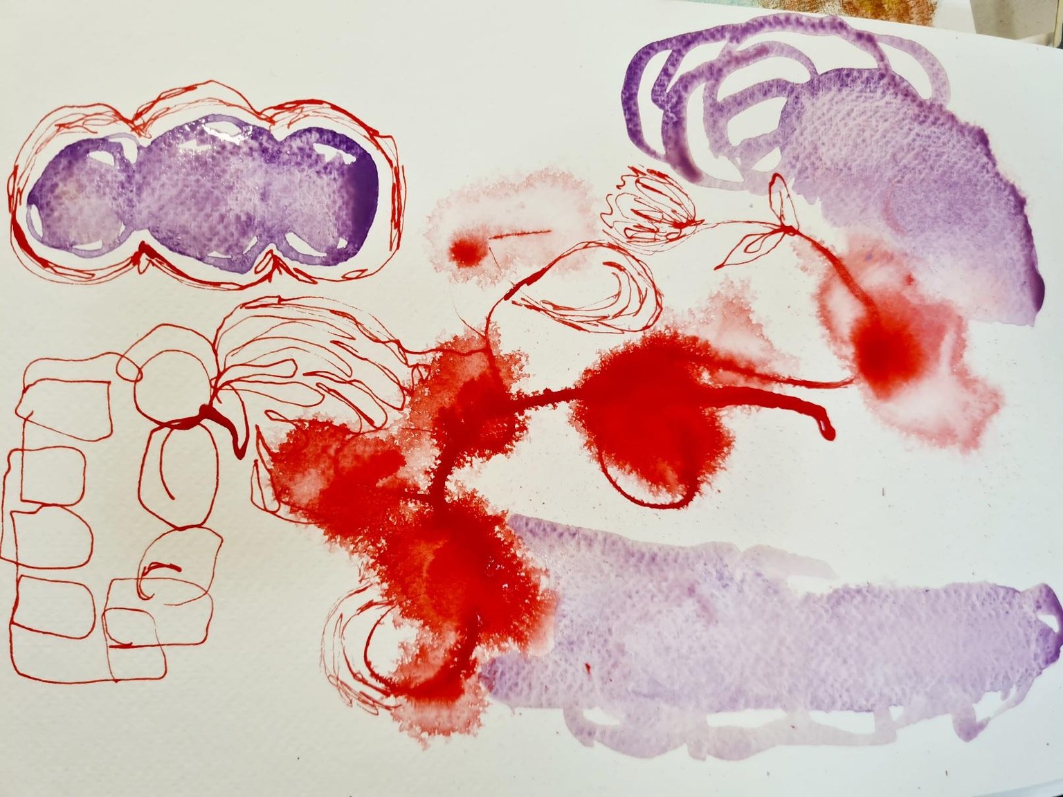 Acrylic inks abstract flow - image 1 - student project