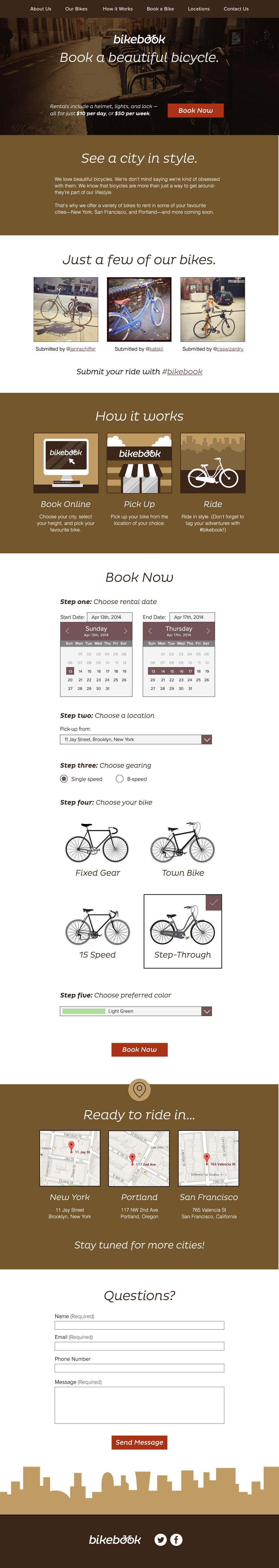 Bikebook mockup - image 1 - student project