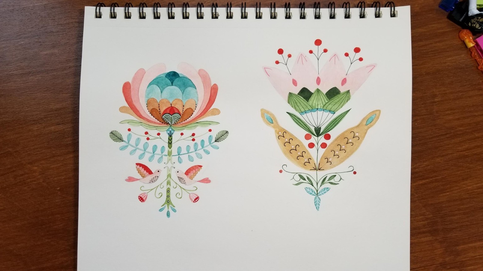 Folk Art Flowers - image 1 - student project