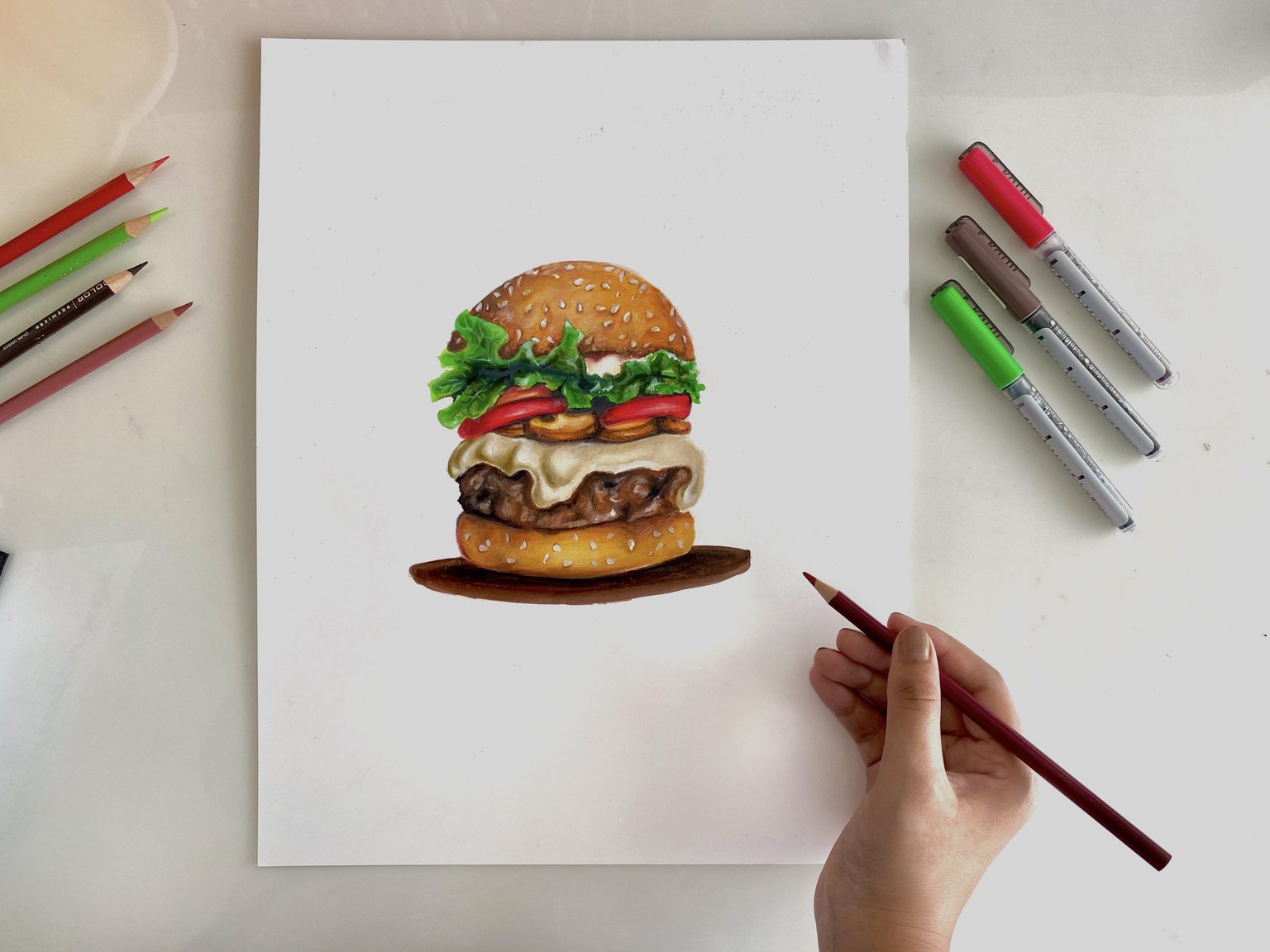 Burger art - image 1 - student project