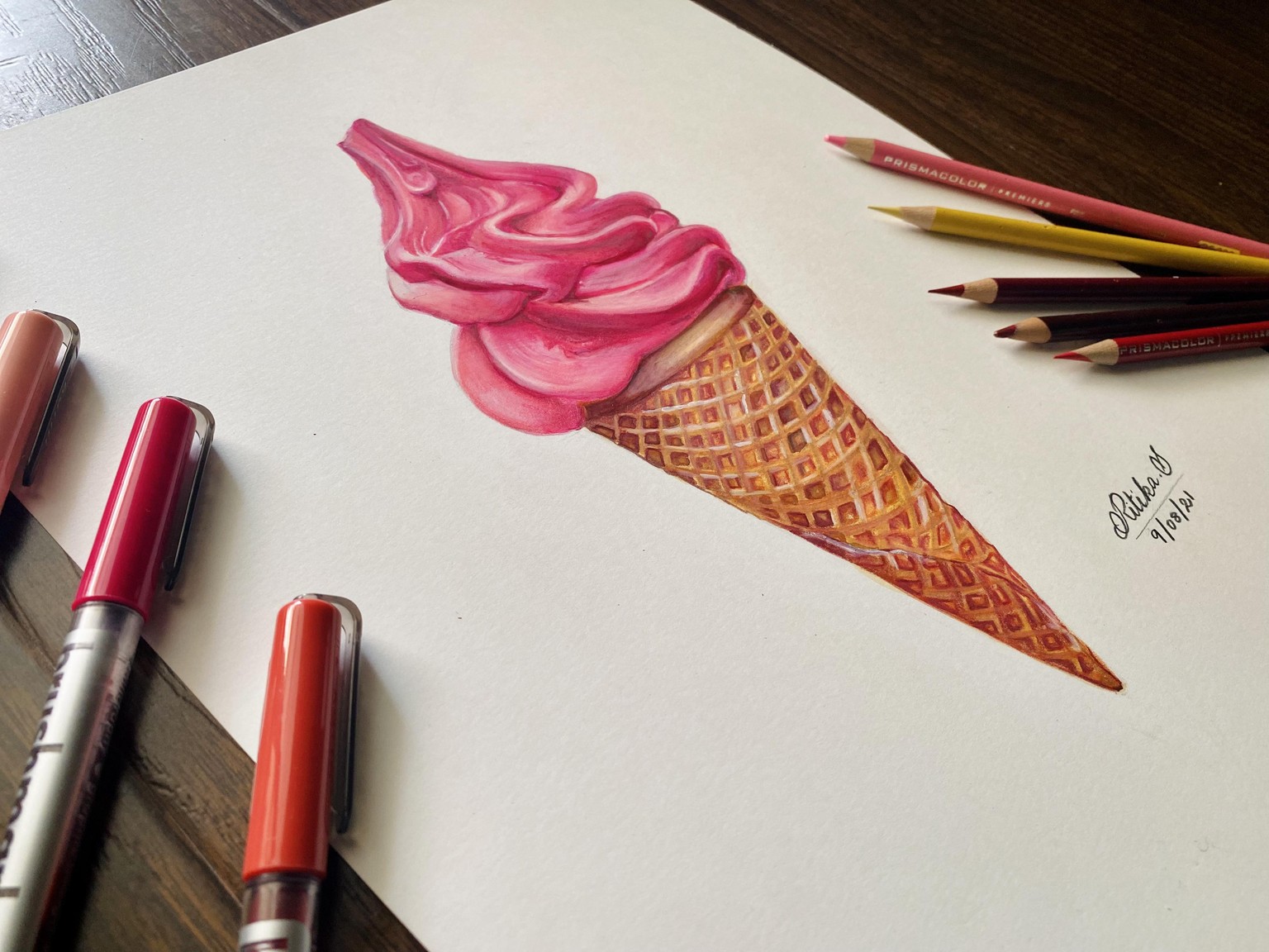 Ice cream a Realistic art - image 1 - student project