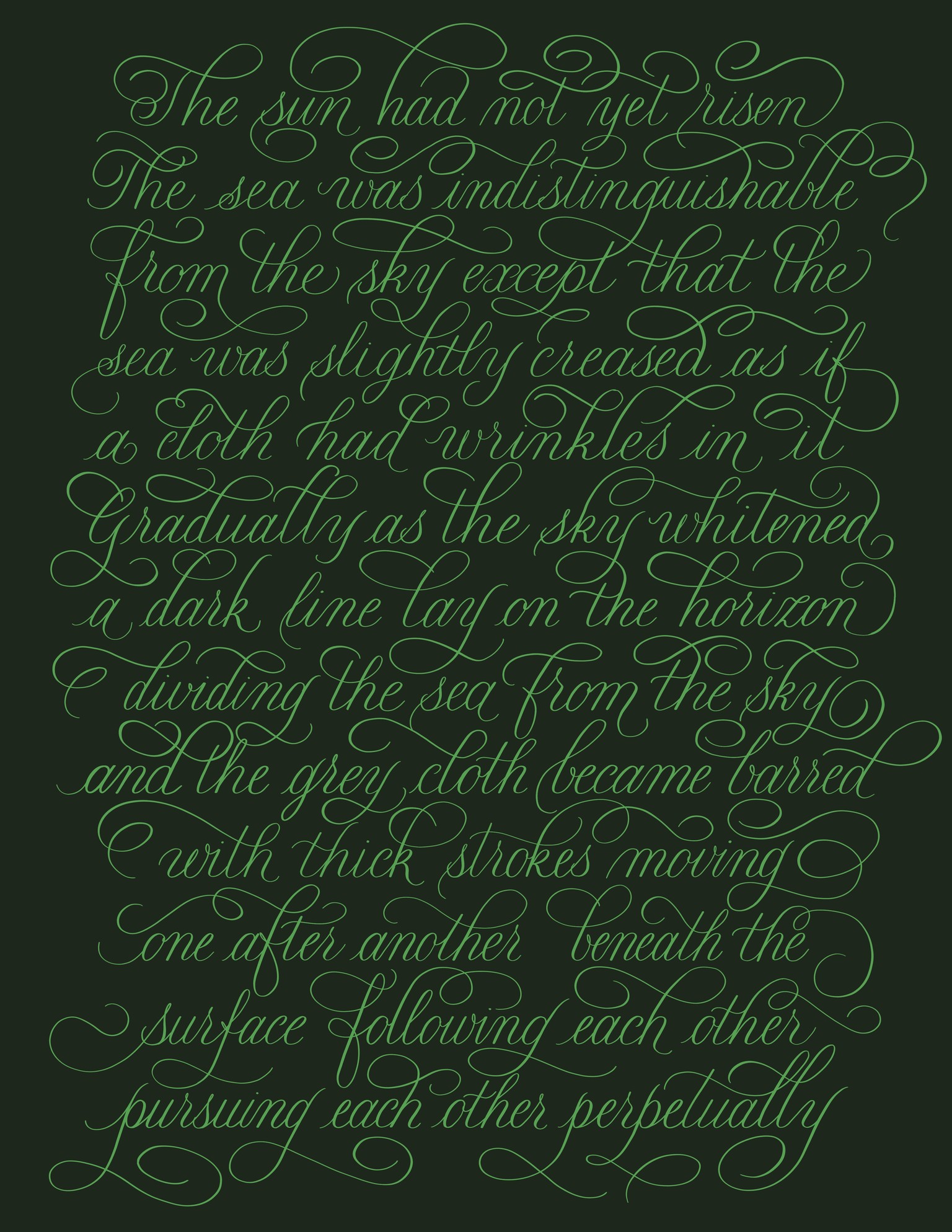 Flourished Calligraphy Attempt - image 1 - student project