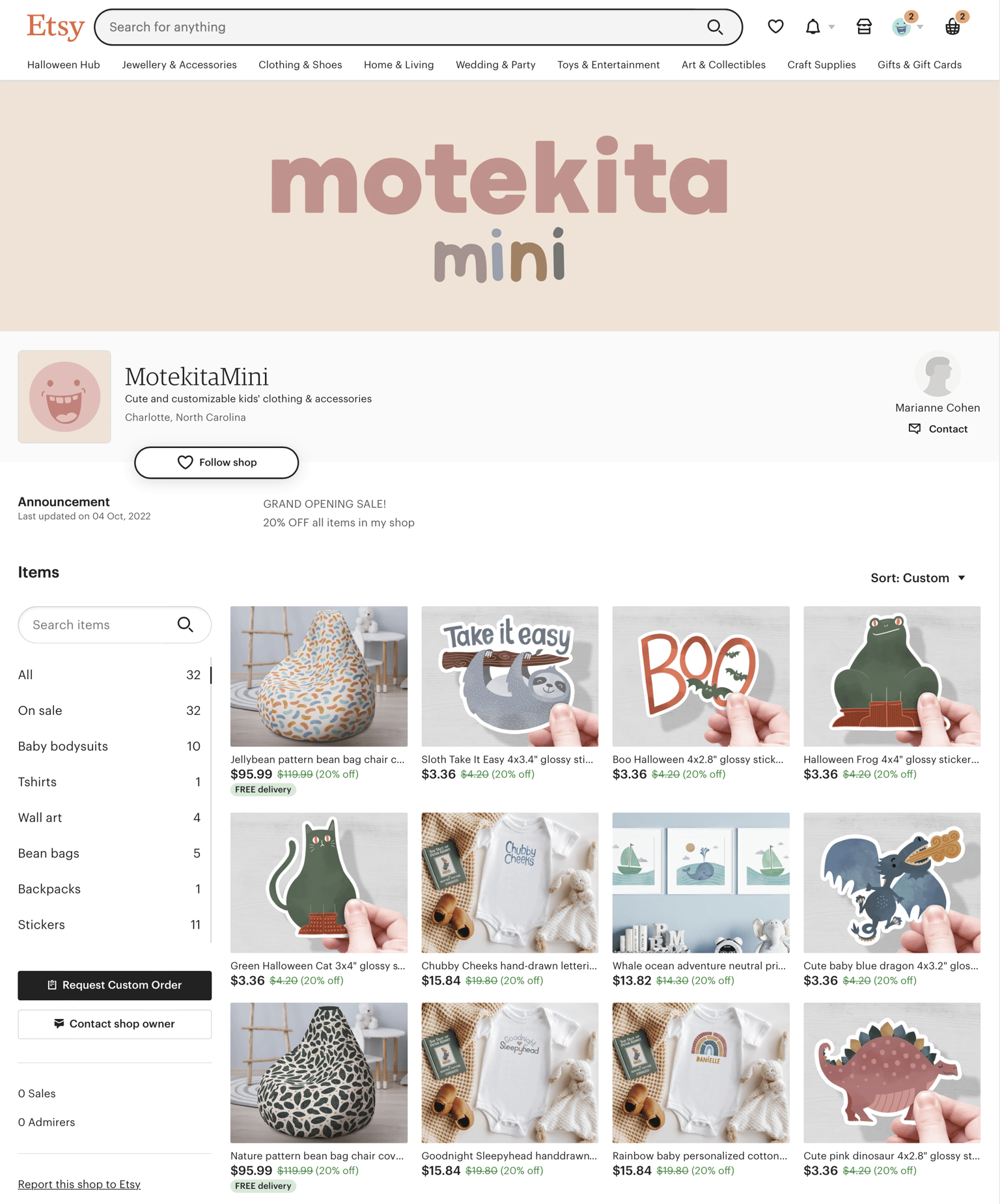 MotekitaMini Etsy Store Launch - image 1 - student project
