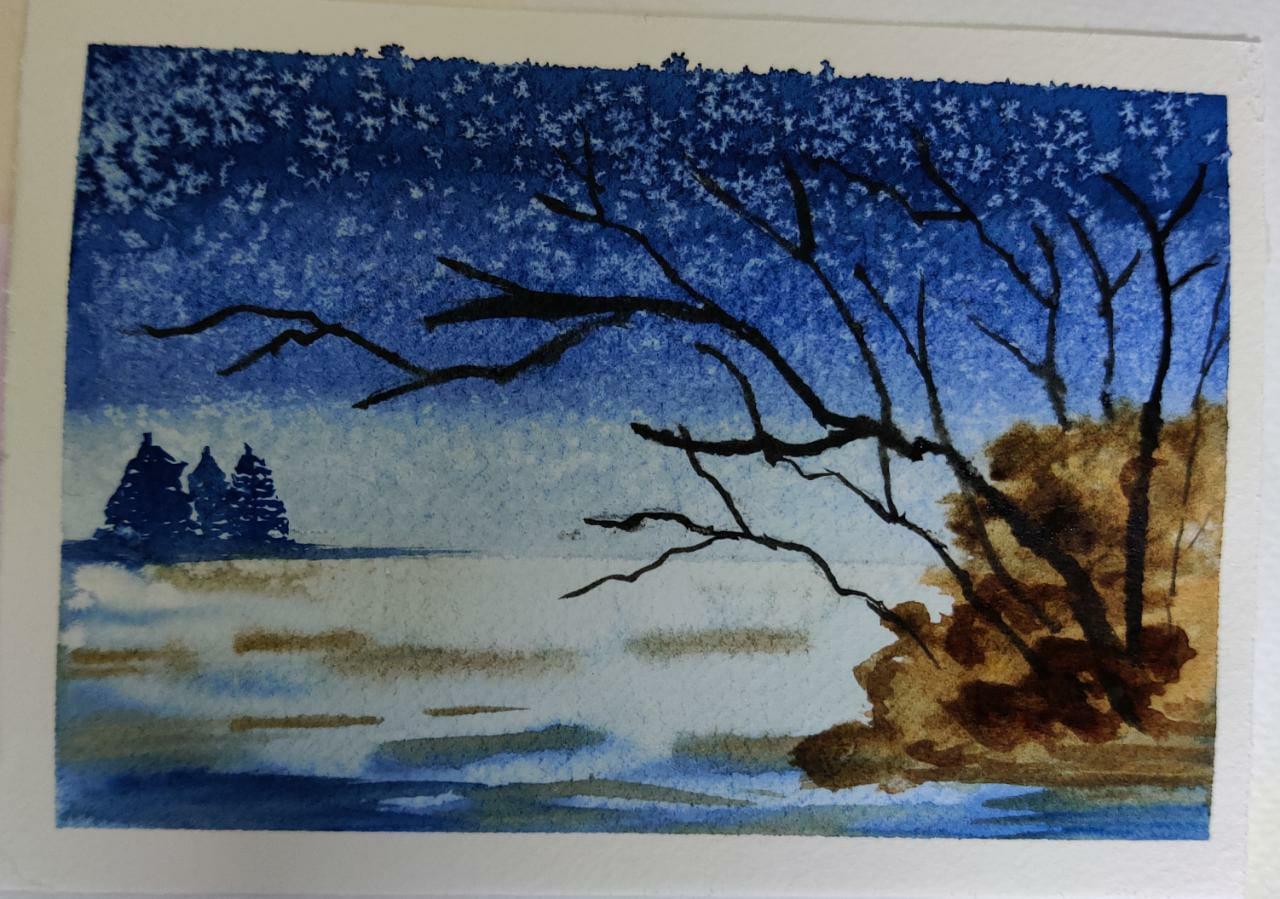 4 Watercolor Landscape by Megha - image 4 - student project