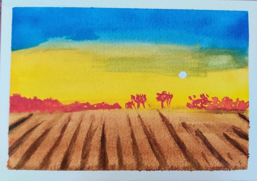 4 Watercolor Landscape by Megha - image 1 - student project