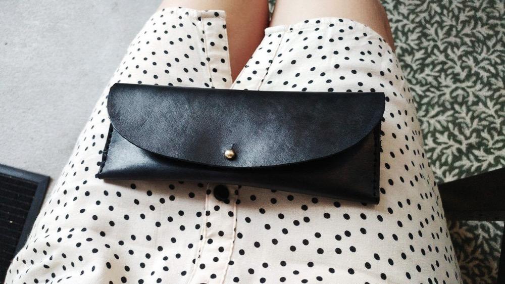Hand Dyed/Stitched Leather Wallet - image 2 - student project
