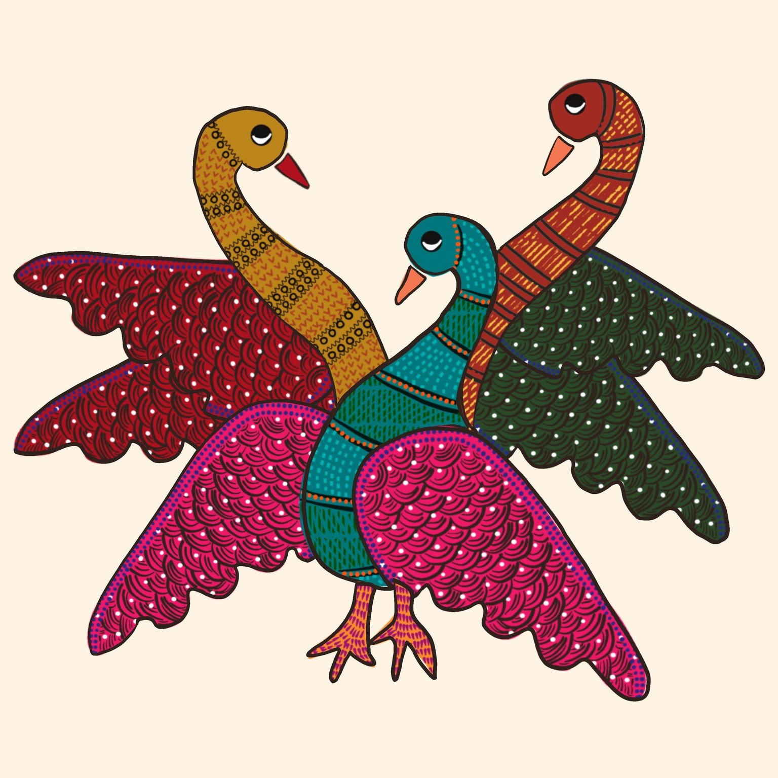 Gond Birds - image 1 - student project