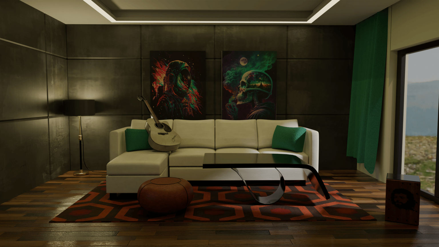 living room in blender - image 1 - student project