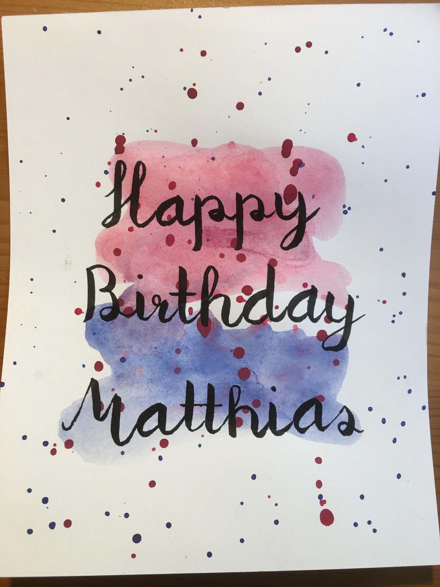 Watercolour birthday cards - image 2 - student project