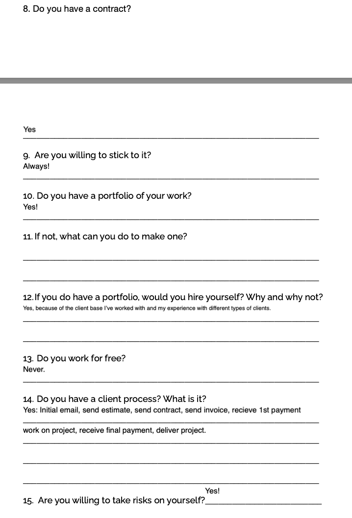 Fred's Workbook Answers - image 2 - student project
