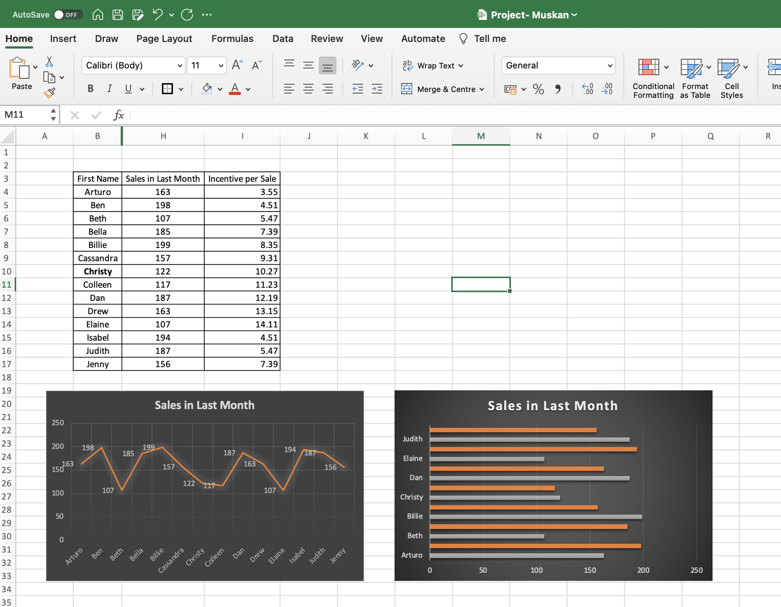 Excel Project - image 3 - student project