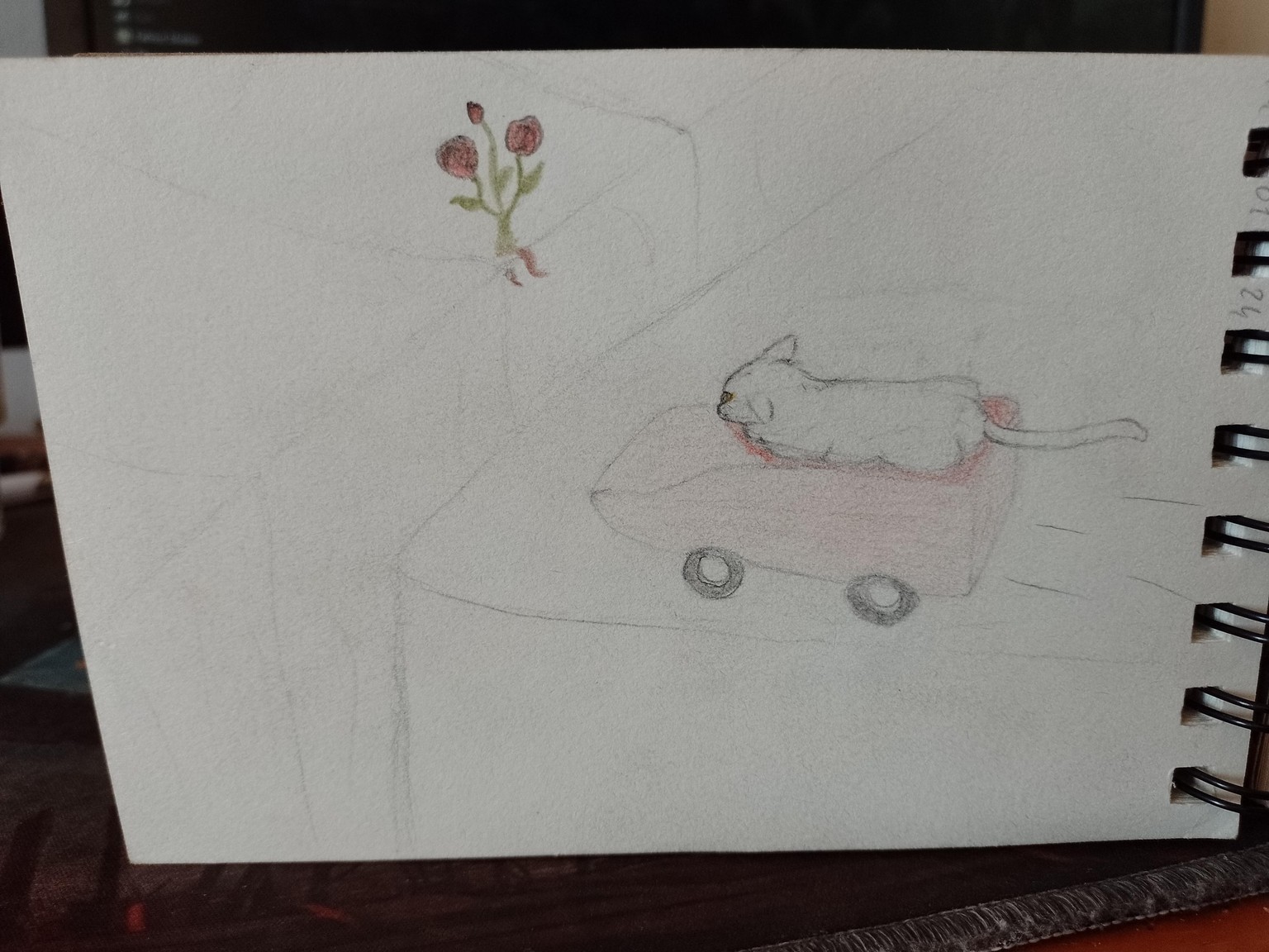 flowers and cat - image 2 - student project