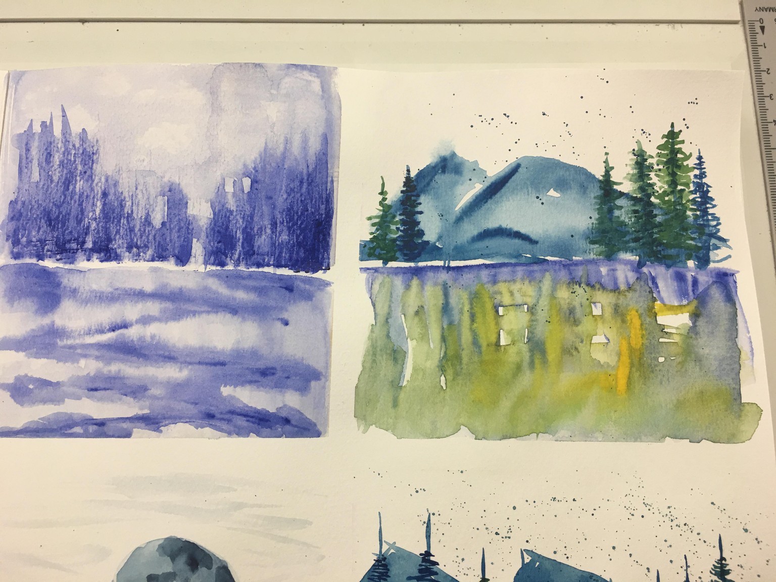 Abstract Landscapes in Watercolor - image 1 - student project