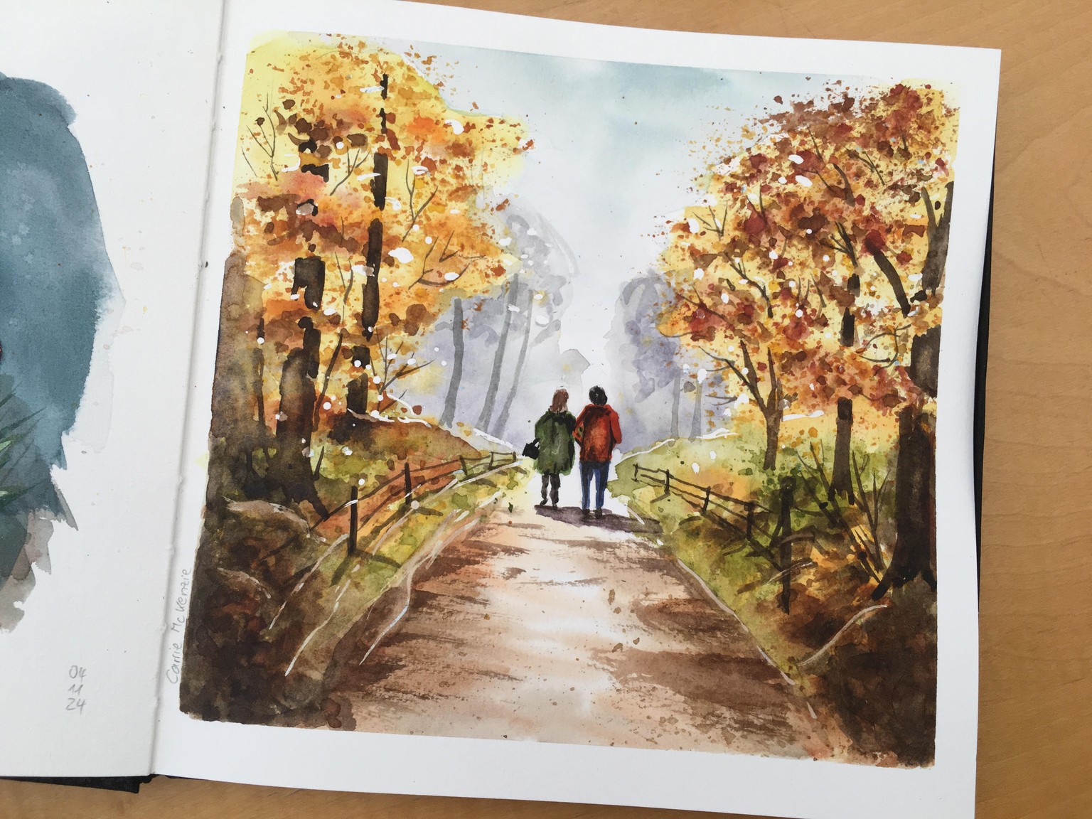 Autumn Trees in Watercolour - image 1 - student project
