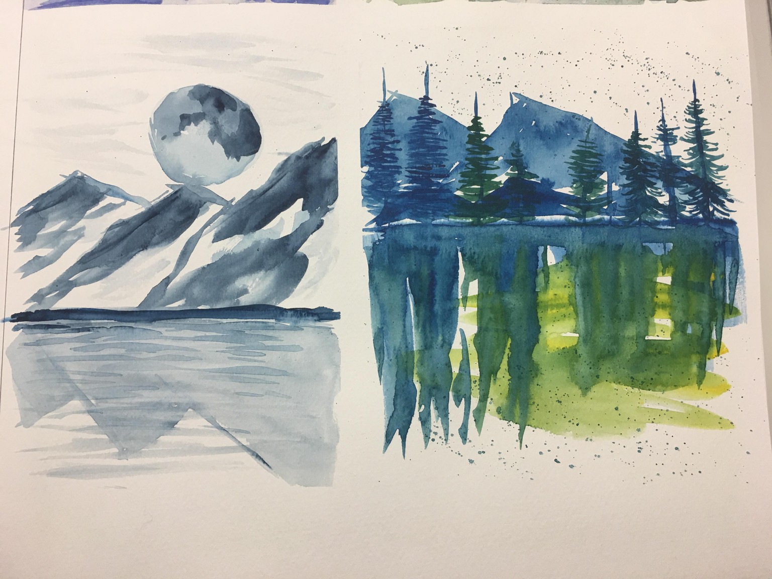 Abstract Landscapes in Watercolor - image 2 - student project