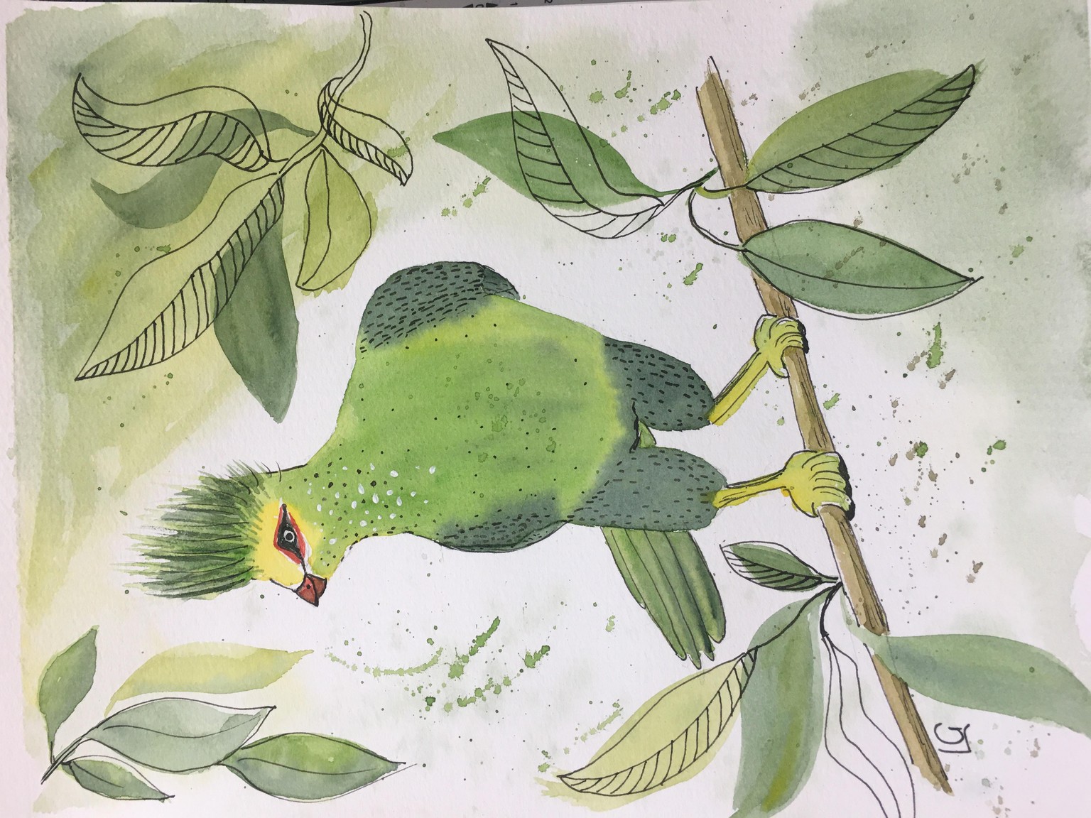 Explore green in watercolor - image 2 - student project