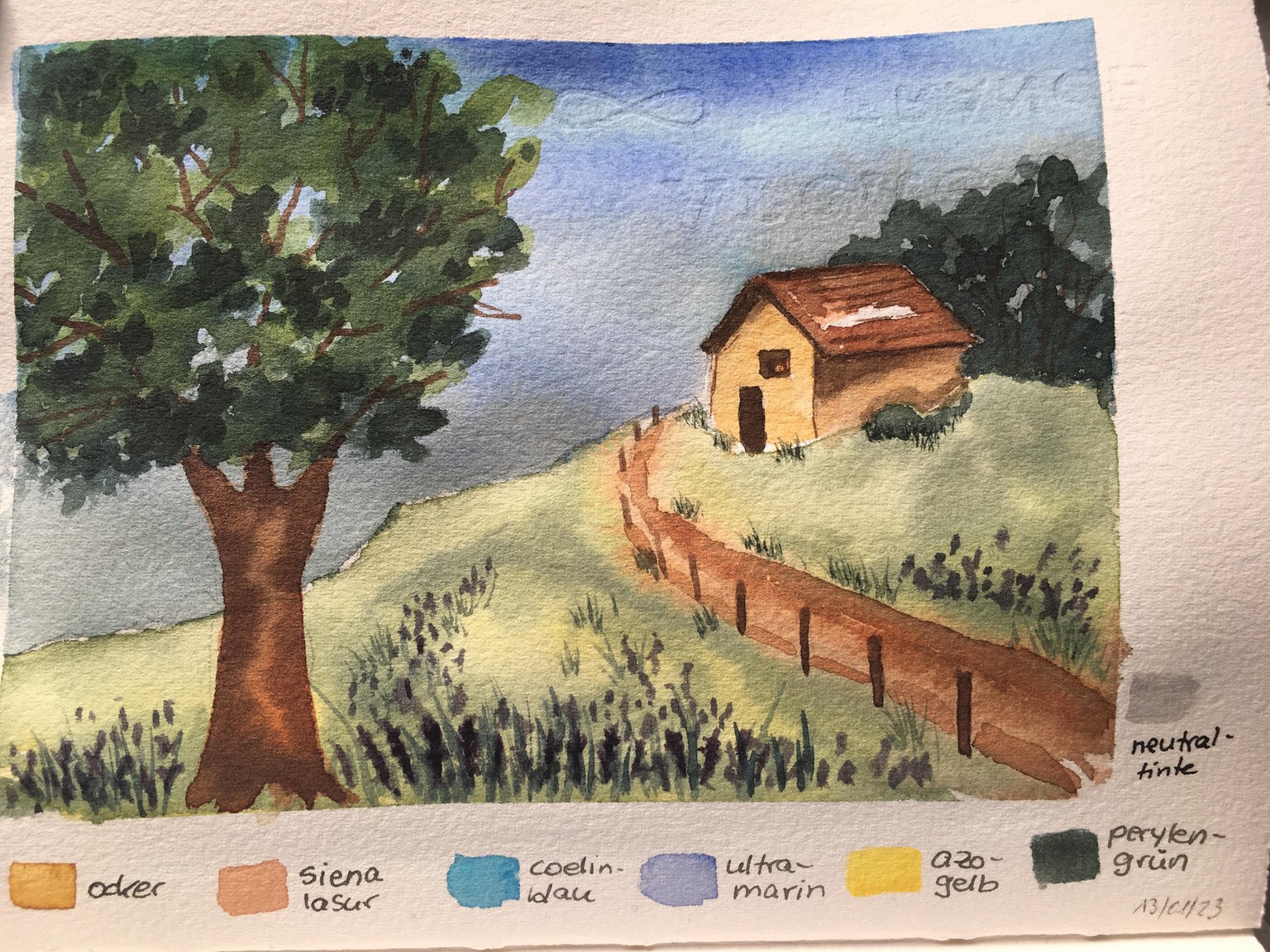 Watercolor Landscape - image 1 - student project