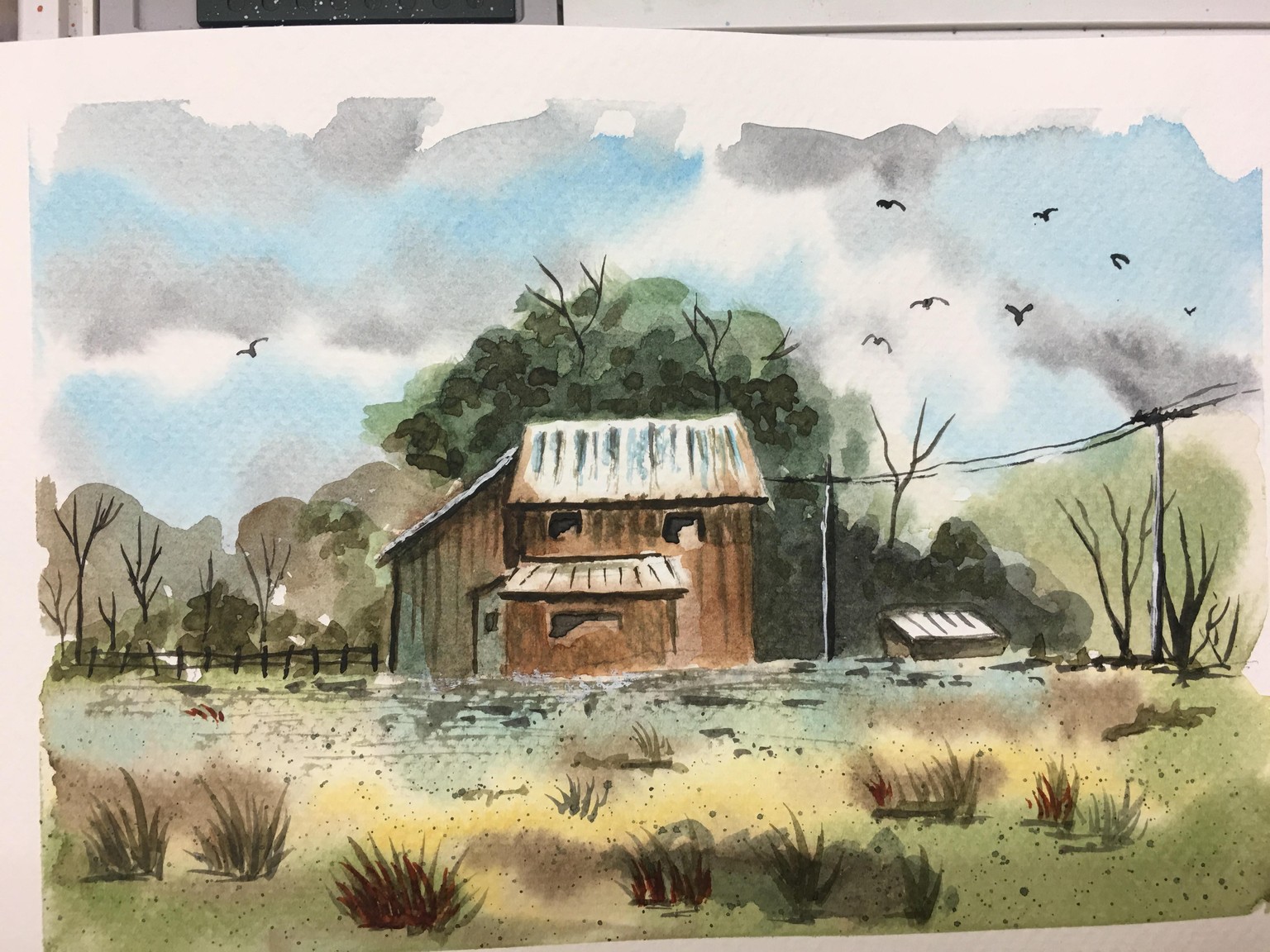 Village-Inspired Watercolor Landscapes - image 1 - student project