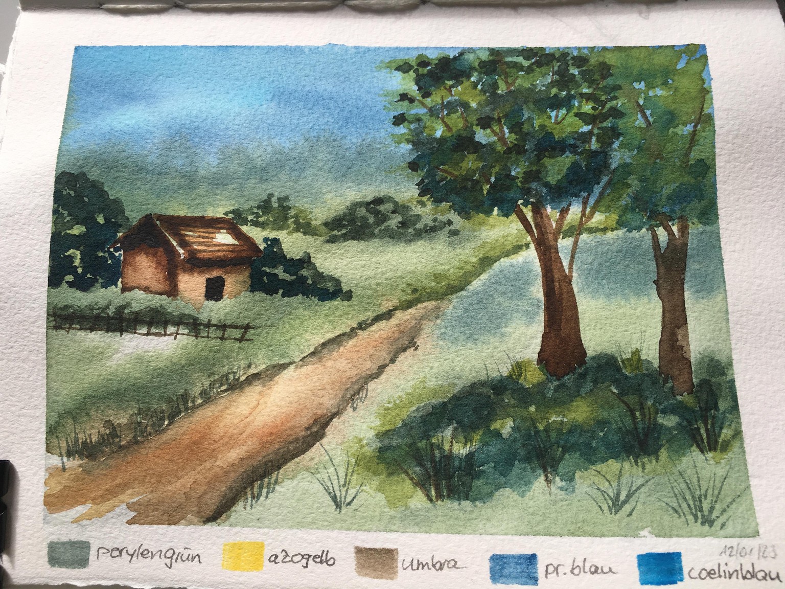 Watercolor Landscape - image 2 - student project