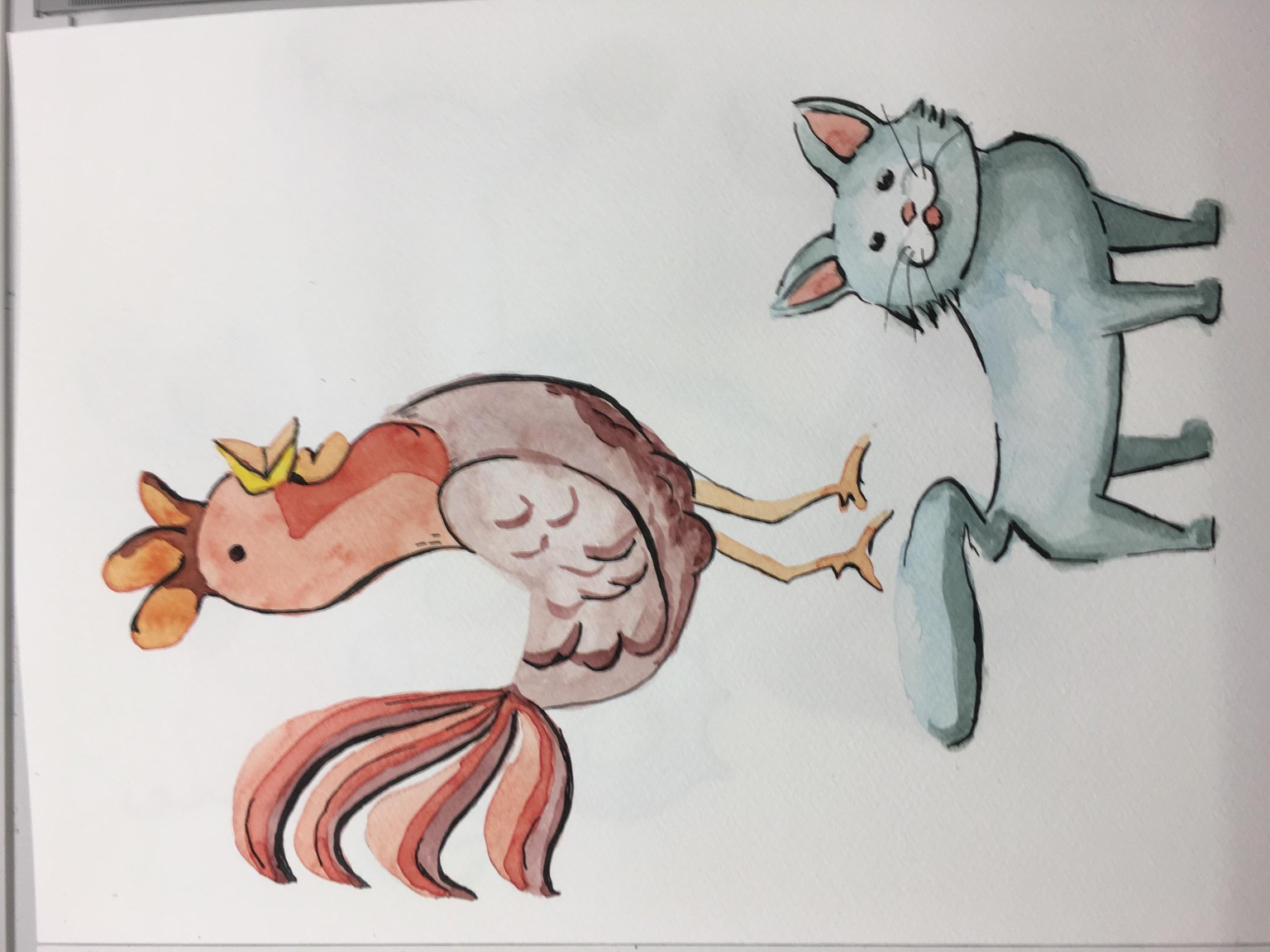 Watercolor Illustration Farm Animals - image 2 - student project