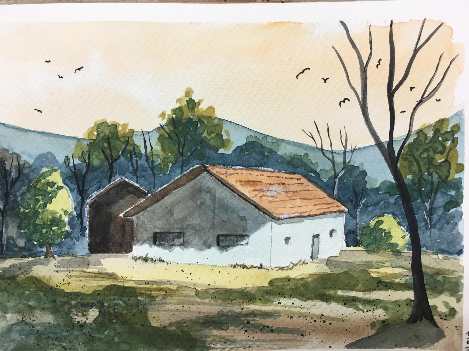 Village-Inspired Watercolor Landscapes - image 4 - student project