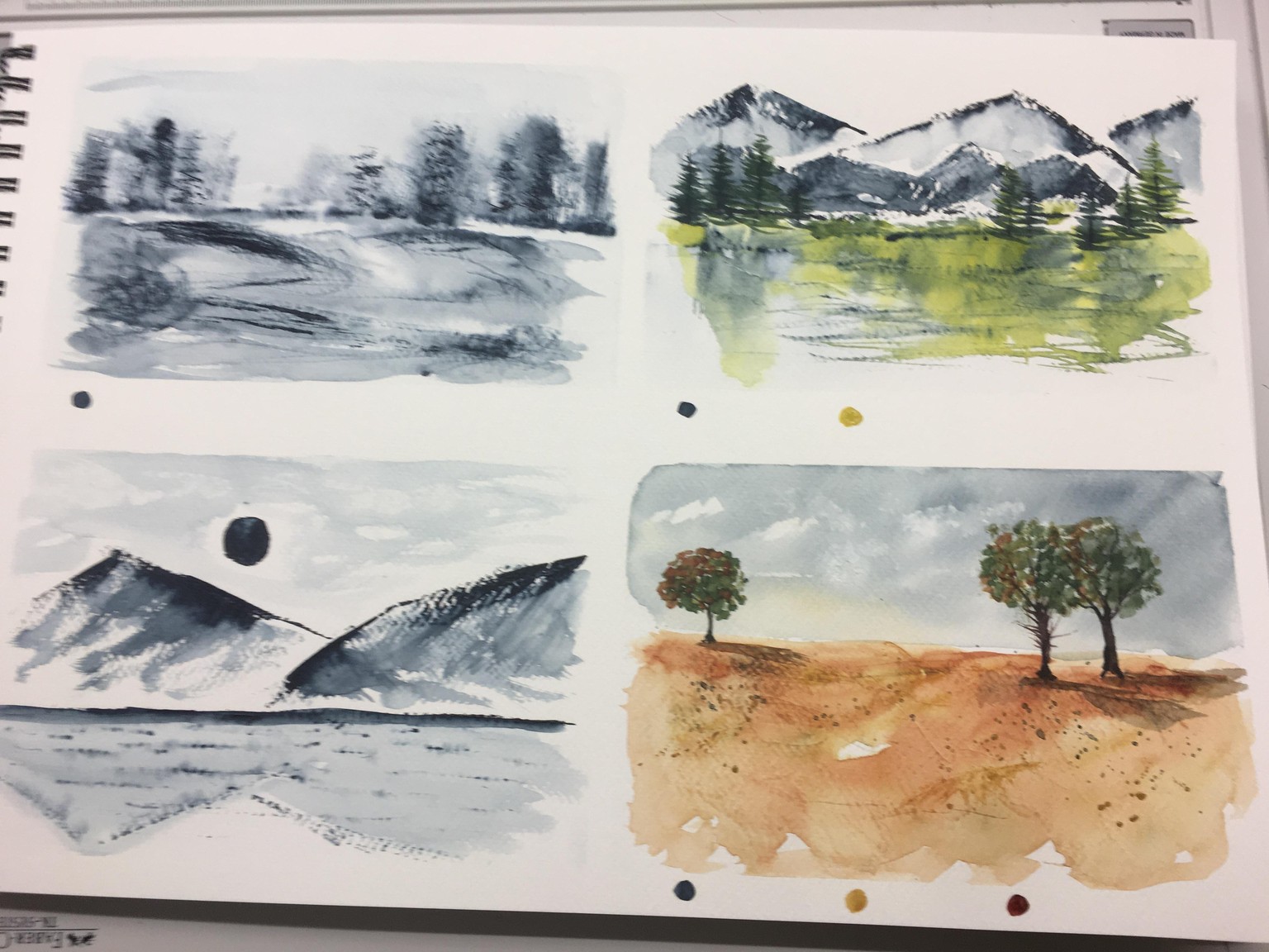 Abstract Landscapes in Watercolor - image 3 - student project