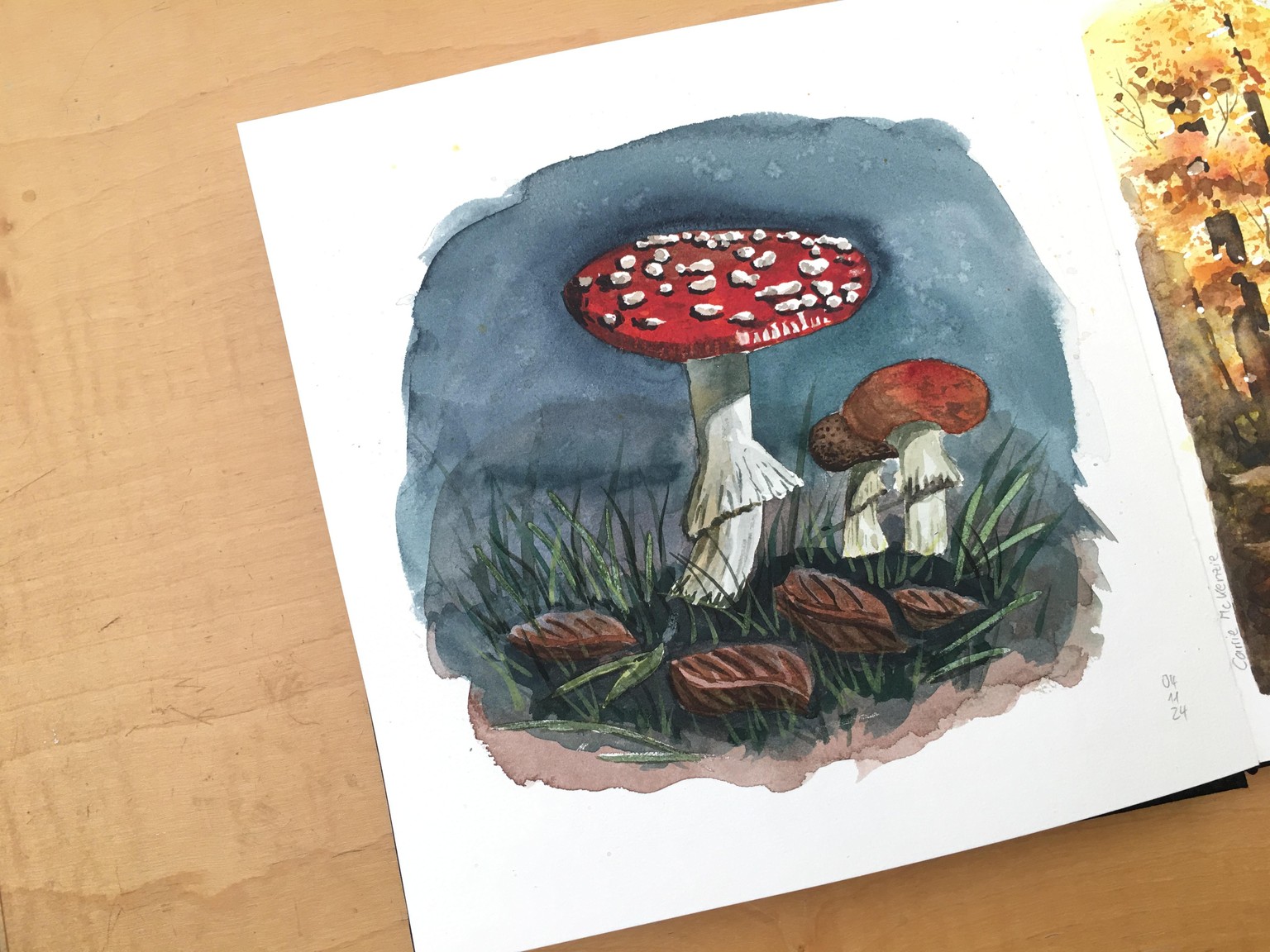 Vibrant Mushroom Painting - image 1 - student project