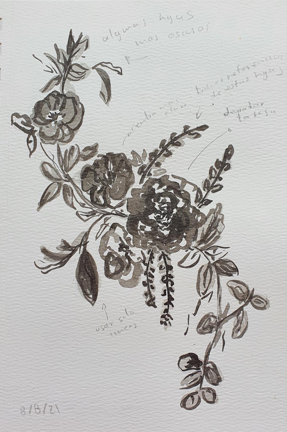 Flowers with ink - image 1 - student project