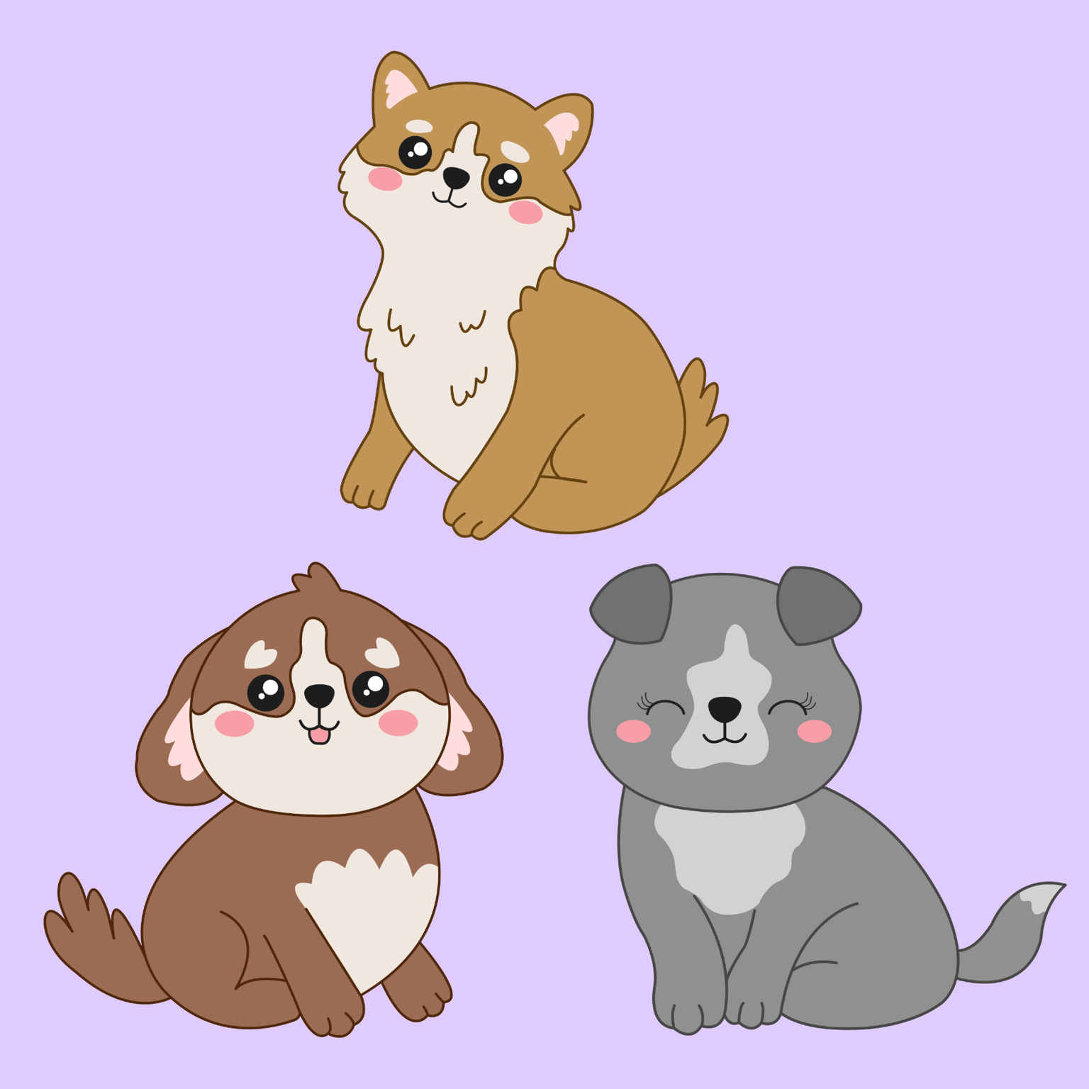 Kawaii Puppies - image 1 - student project