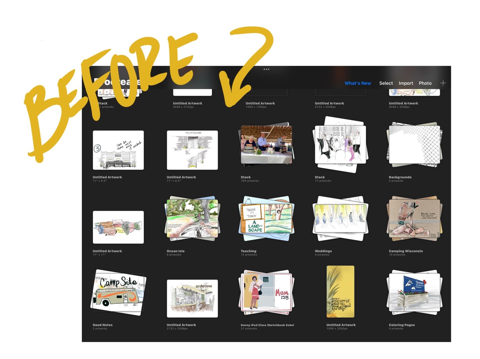Organizing Procreate Files - image 1 - student project