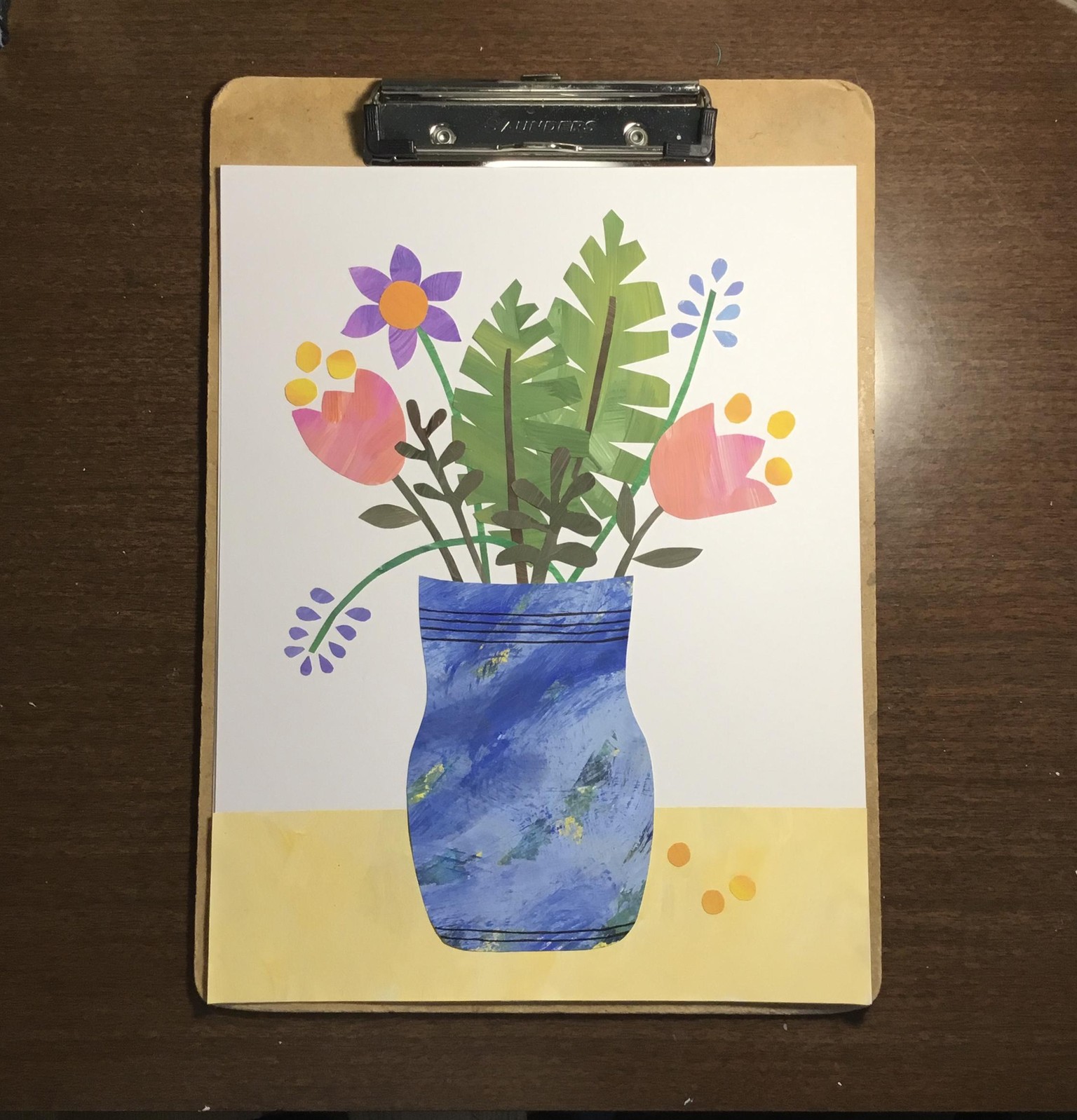 Painted paper collage - image 1 - student project