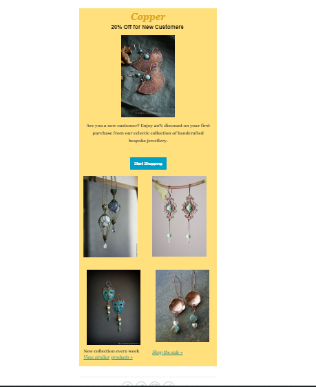 Email Template for a jewellery company - image 1 - student project