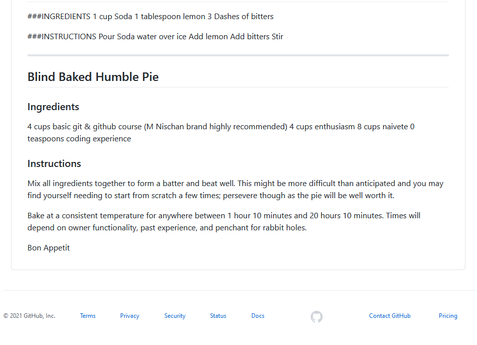 Cookbook Blind Baked Humble Pie Recipe - image 1 - student project