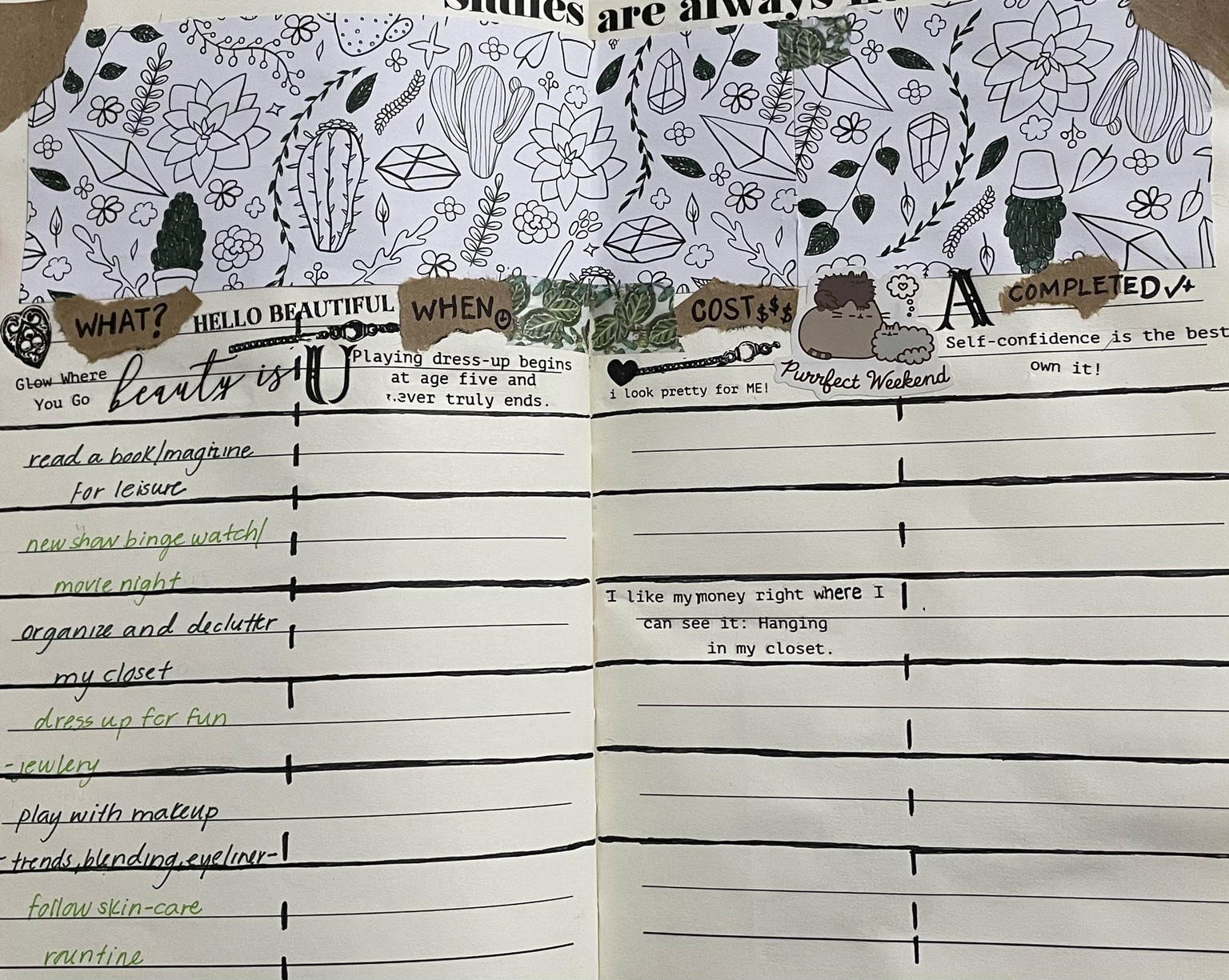 Self Care Journaling - image 2 - student project