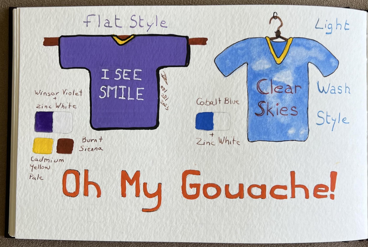 T-Shirts in a sketchbook - image 2 - student project