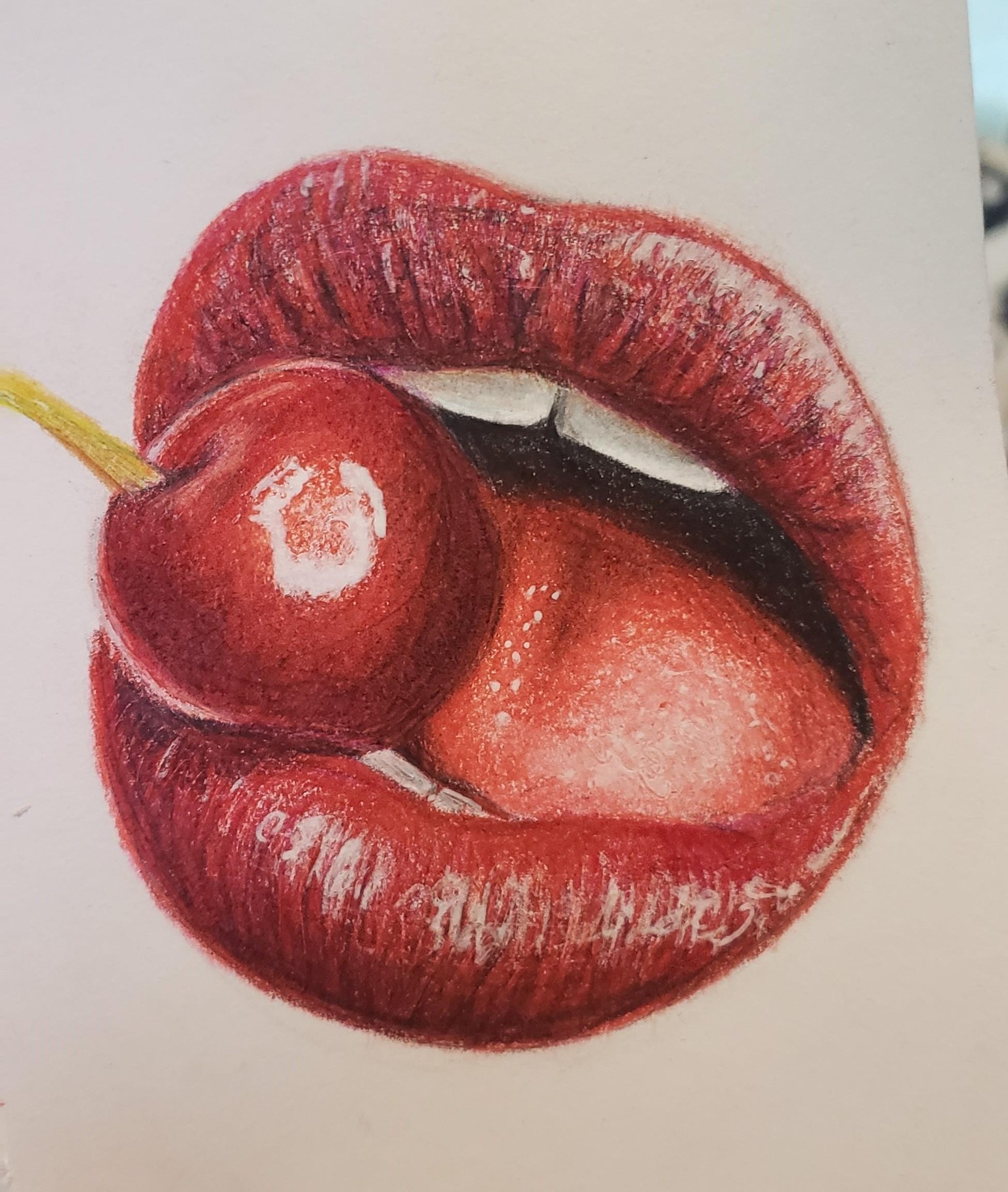 Realistic Lips and Cherry - image 1 - student project