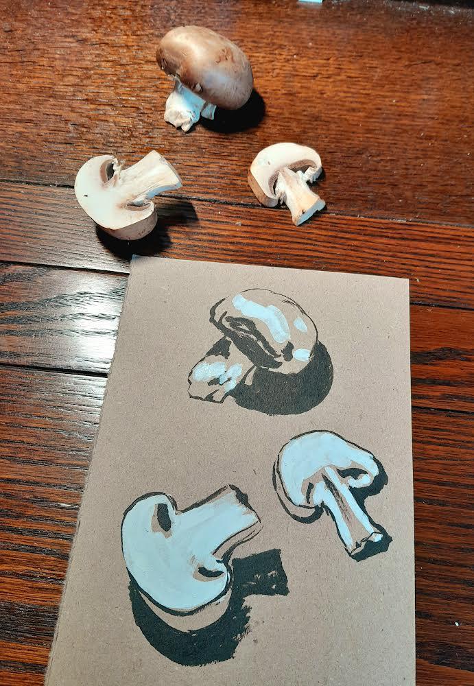 Toned paper value studies - image 2 - student project