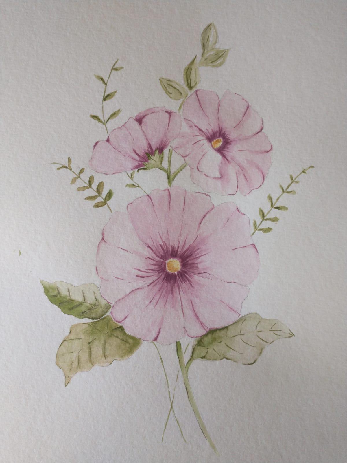 hollyhock flower - image 1 - student project