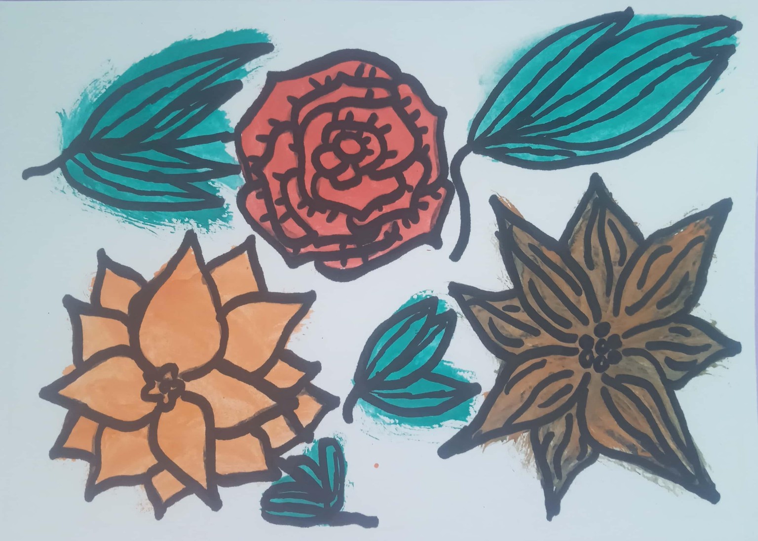 Watercolors and pen combination - image 1 - student project