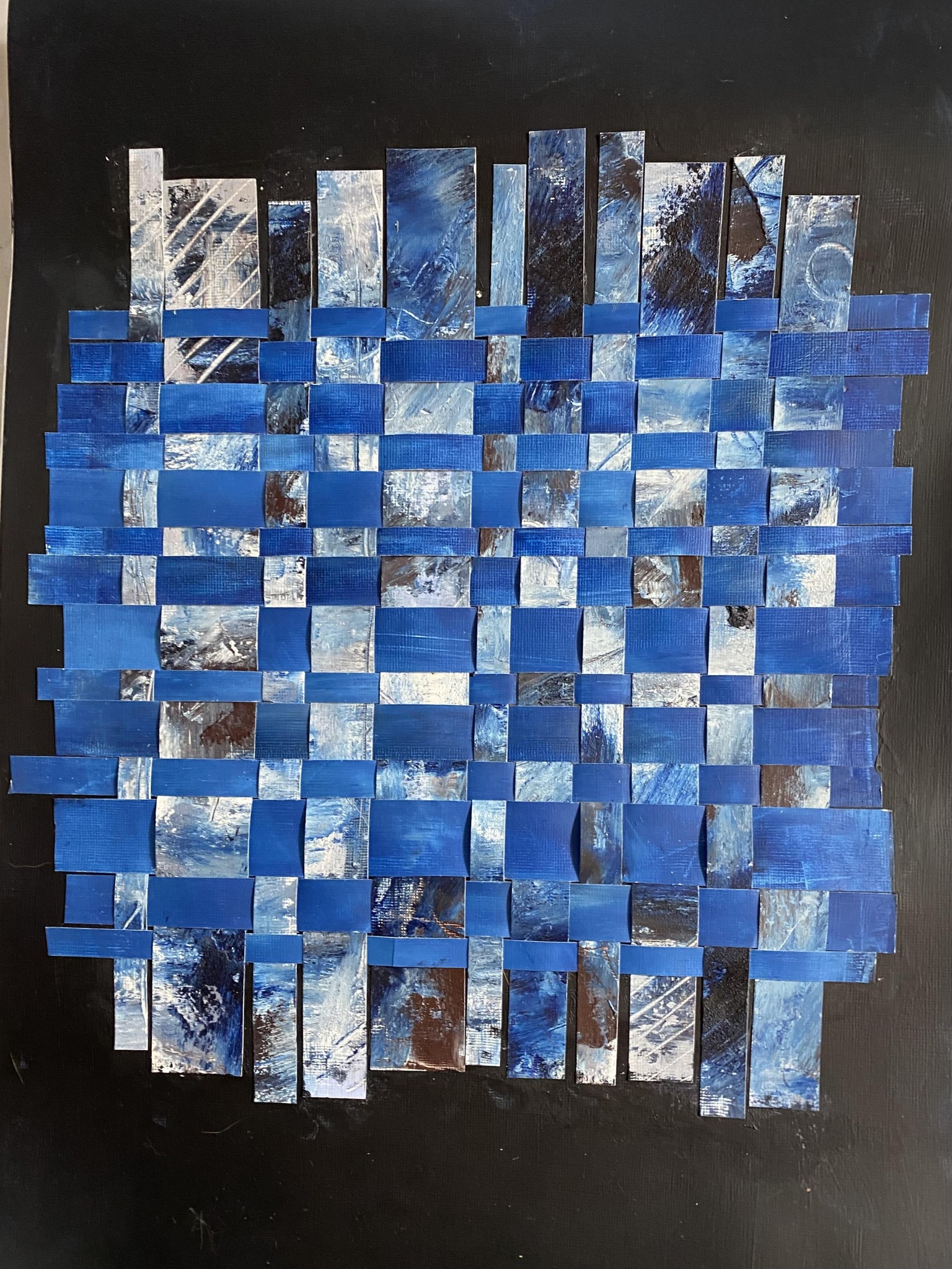 Blue feelings of happiness (cold wax medium + oil paint) - image 6 - student project