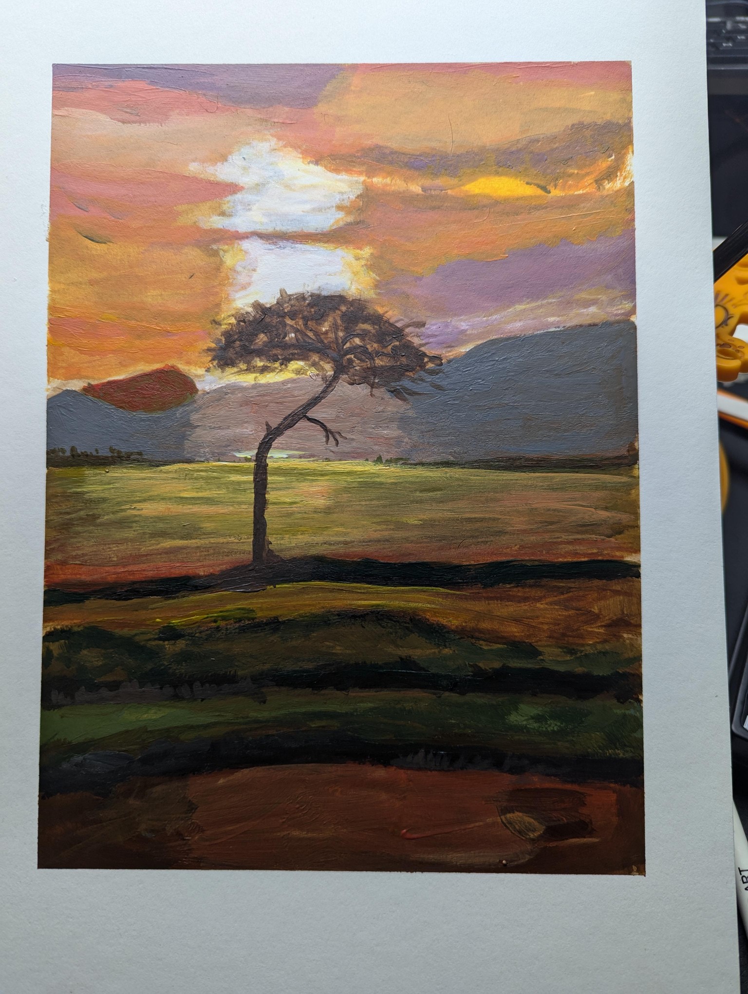 Landscape in Acrylic - image 1 - student project