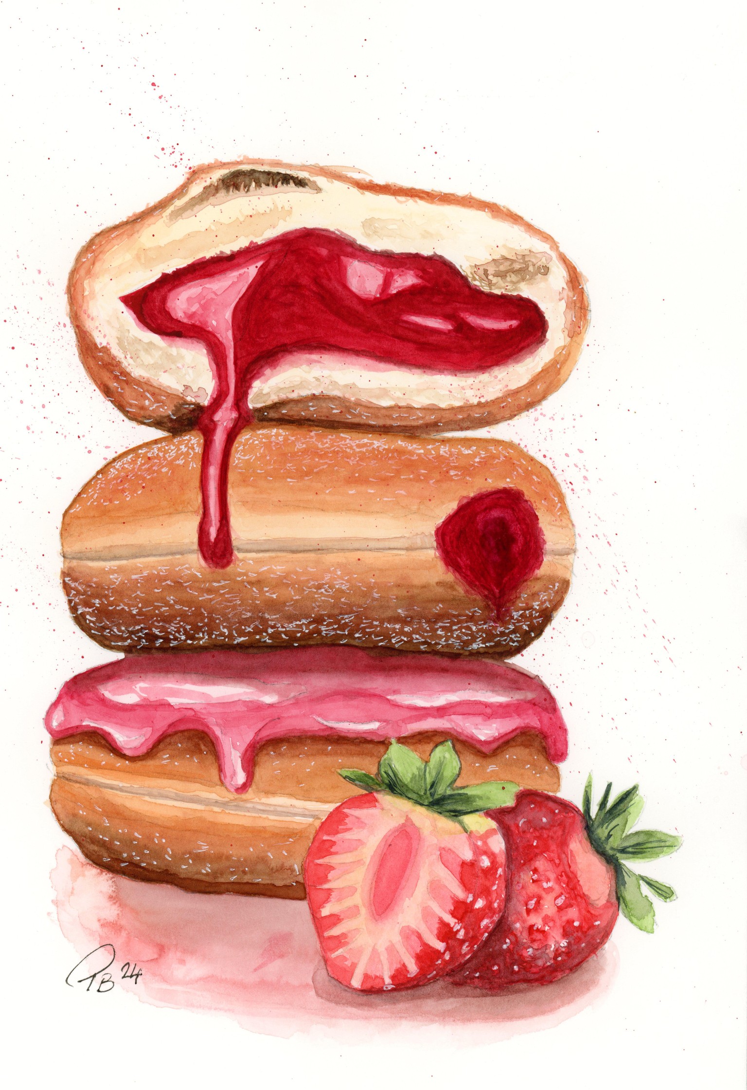 Strawberry Donuts - image 1 - student project