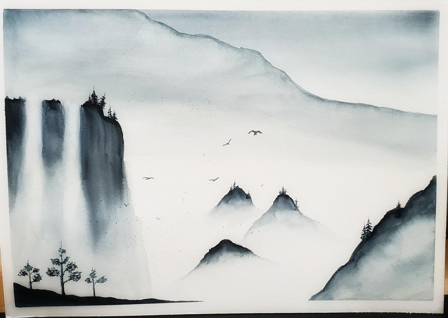 Watercolour Waterfalls with Sukrutha - image 2 - student project