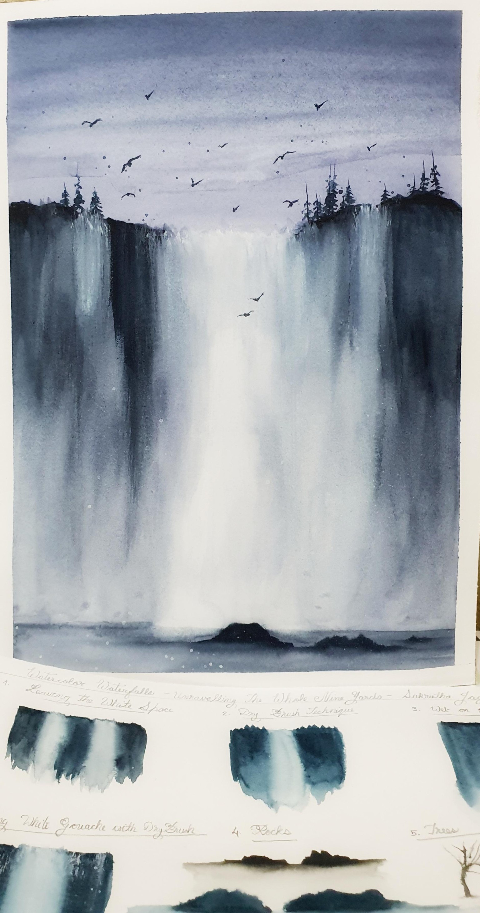 Watercolour Waterfalls with Sukrutha - image 3 - student project