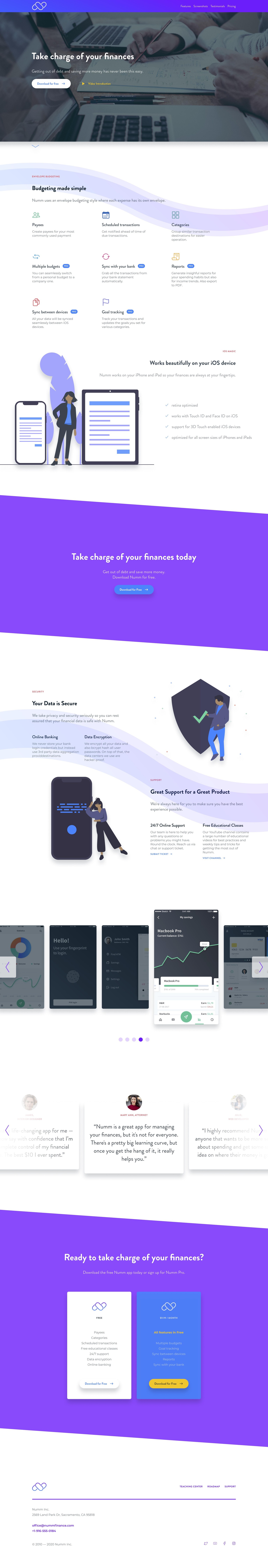 Designing with Figma - Landing Page for Mobile App - image 10 - student project